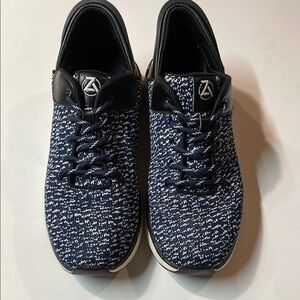 Zeba Mens Slip On Hands Free Blue/White Sneaker Sz 10.5